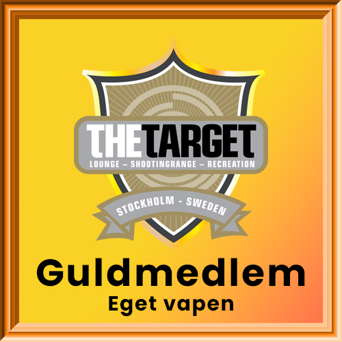 Banhyra pistol/karbin Guldmedlem eget vapen
