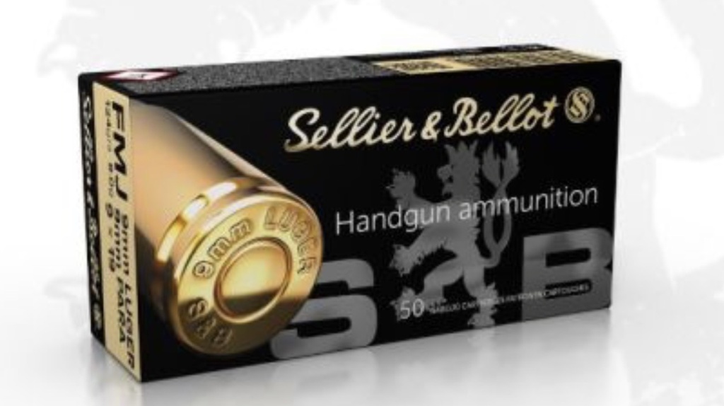 Ammunition S&B 9mm (9x19) FMJ 124gr. 50 patroner
